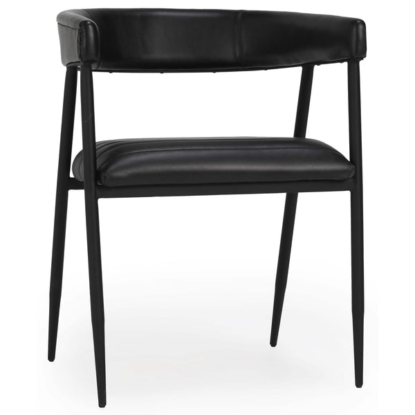home fashion Preston Leather Dining Chair Jet Black Set of 2