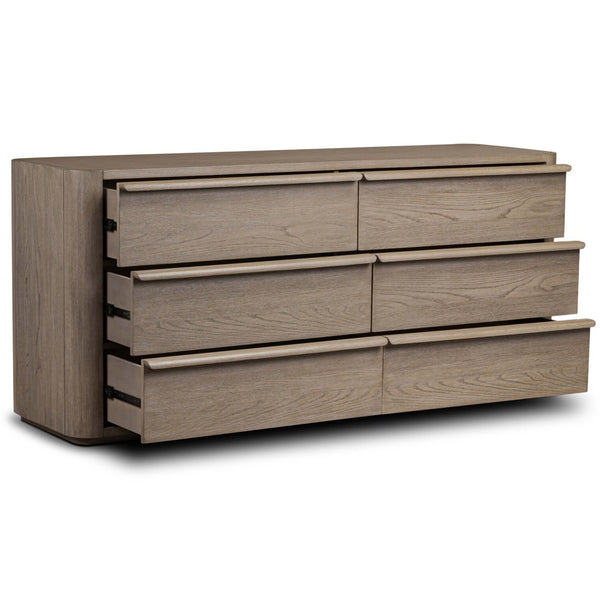 Home Fashion Primrose 6 Drawer Dresser Natural Flat Oak By Four Hands