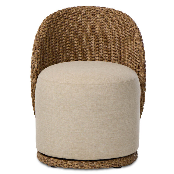 Home Fashion Quaid Outdoor Dining Chair Alessi Buff/Woven Set Of 2 By Four Hands