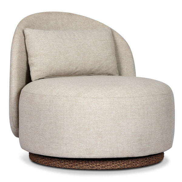 Home Fashion Quaid Outdoor Swivel Chair Alessi Buff By Four Hands