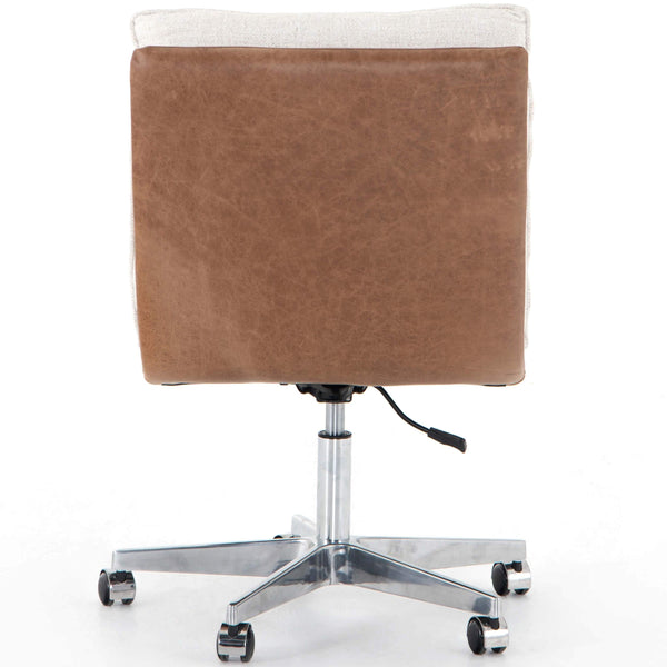 Home Fashion Quinn Leather-Back Desk Chair Dover Crescent By Four Hands