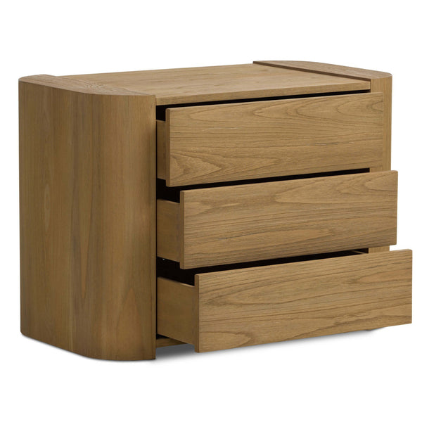 Home Fashion Radius Nightstand Light Blonde Sungkai By Four Hands