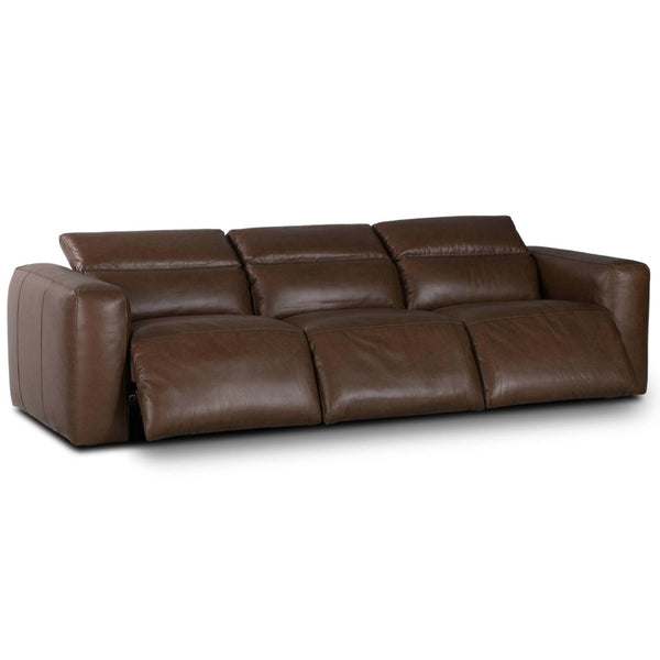 Home Fashion Radley 3 Piece Leather Power Recliner Sectional Sonoma Coco By Four Hands