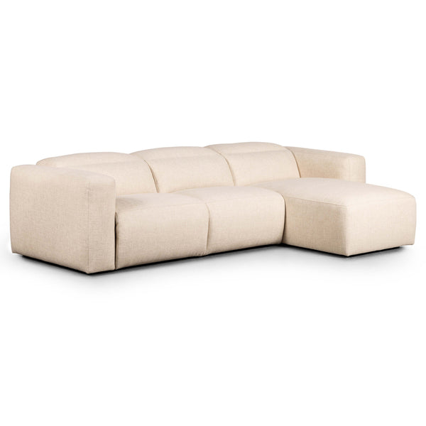 Home Fashion Radley Power Recliner Right Chaise Sectional Antigo Natural By Four Hands