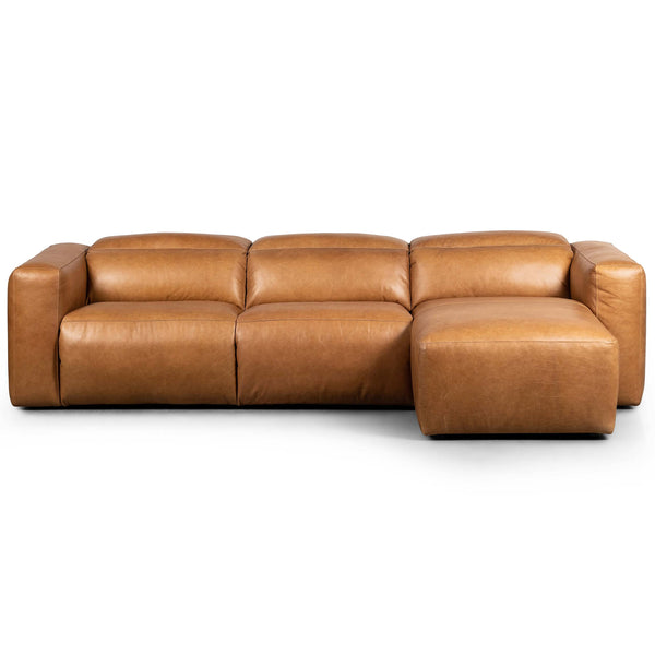 Home Fashion Radley Power Recliner Right Chaise Sectional Sonoma Butterscotch By Four Hands