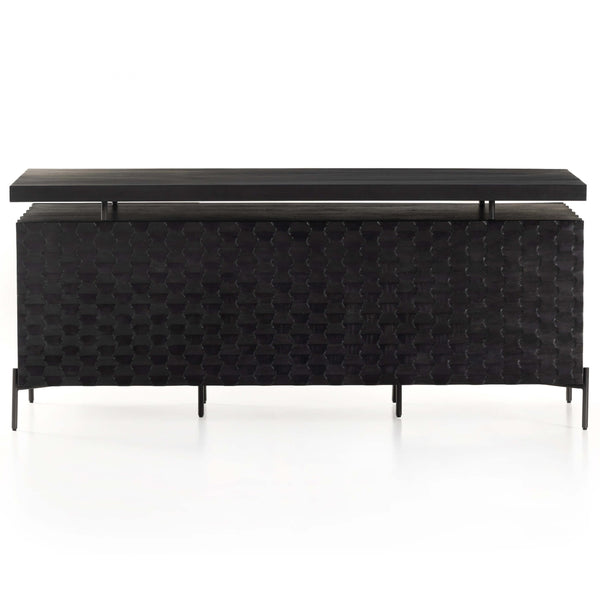 Home Fashion Raffael Desk Carved Black By Four Hands