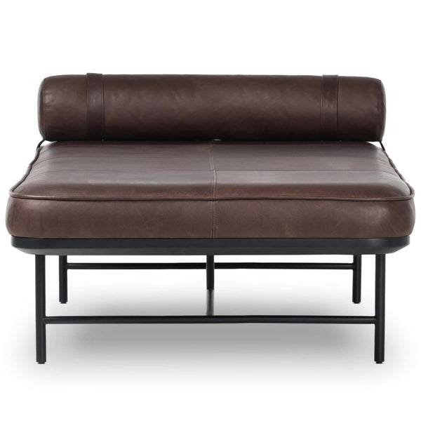 Home Fashion Rakesh Leather Chaise Heirloom Cigar By Four Hands