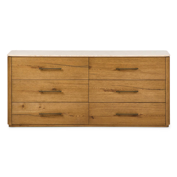 Home Fashion Raleigh 6 Drawer Dresser Worn Oak By Four Hands