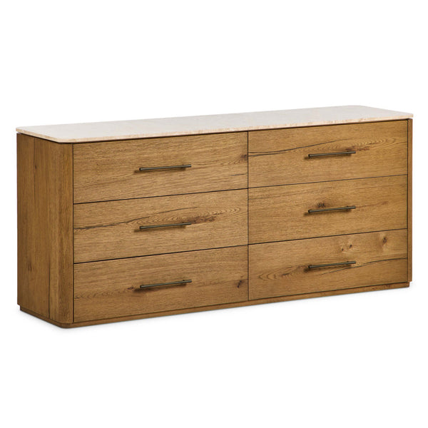 home fashion Raleigh 6 Drawer Dresser Worn Oak by Four Hands