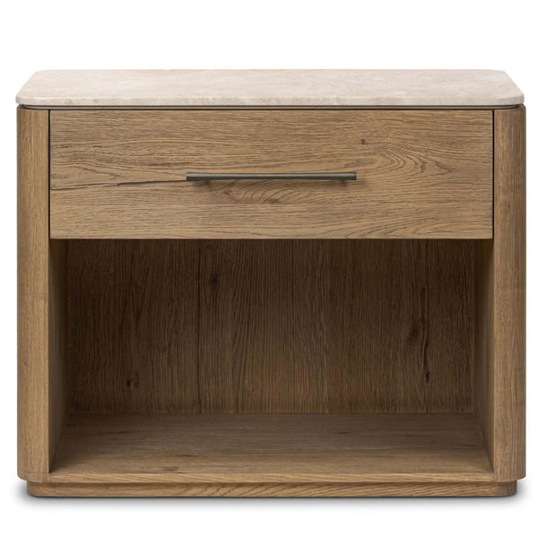 Home Fashion Raleigh Nightstand Cappuccino Marble By Four Hands