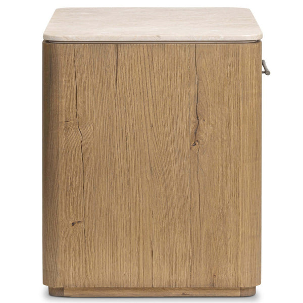 Home Fashion Raleigh Nightstand Cappuccino Marble By Four Hands