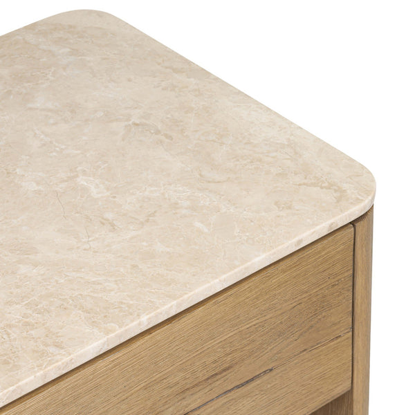 Home Fashion Raleigh Nightstand Cappuccino Marble By Four Hands