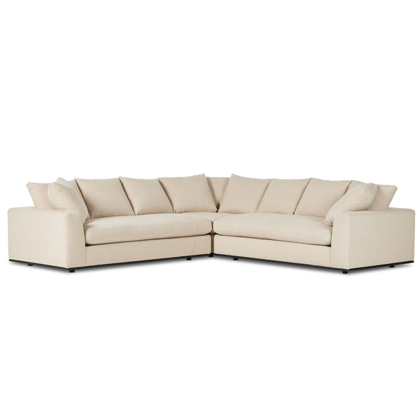 home fashion Ralston 3-Piece Corner Sectional Irving Flax by Four Hands