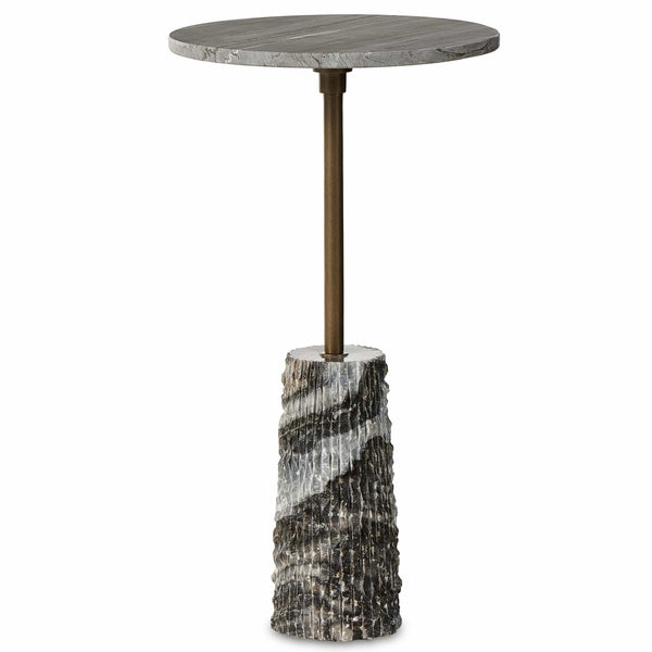 home fashion Raven End Table Ribbed Ebony by Four Hands