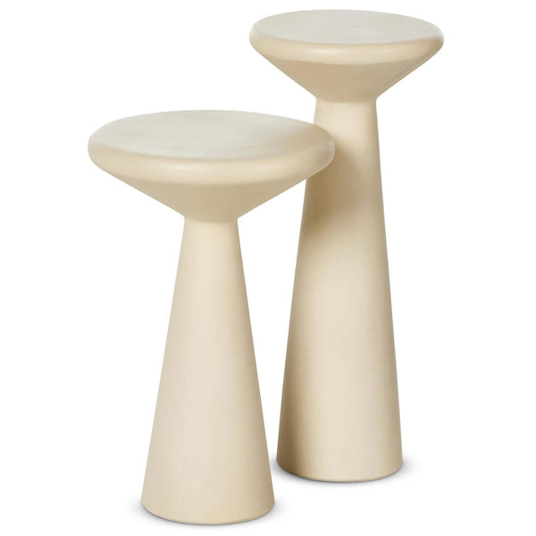 home fashion Ravine Accent Table Parchment White Set of 2 by Four Hands