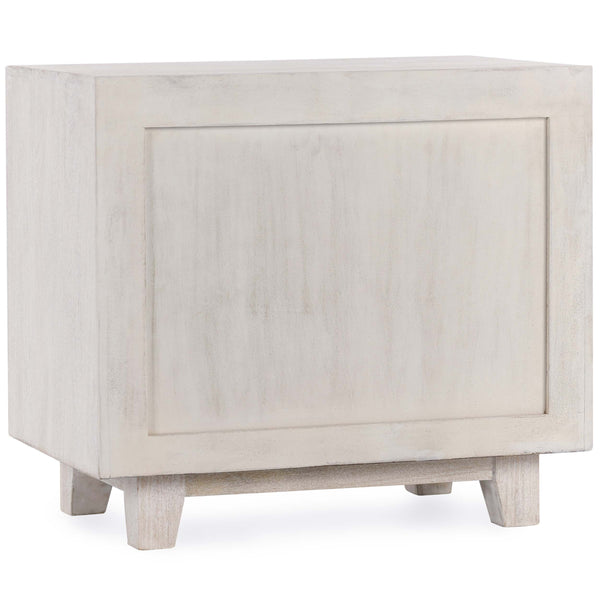Home Fashion Reece 2 Drawer Nightstand Seasheell White
