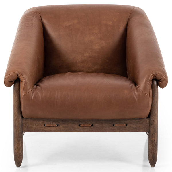 Home Fashion Reggie Leather Chair Heirloom Sienna By Four Hands