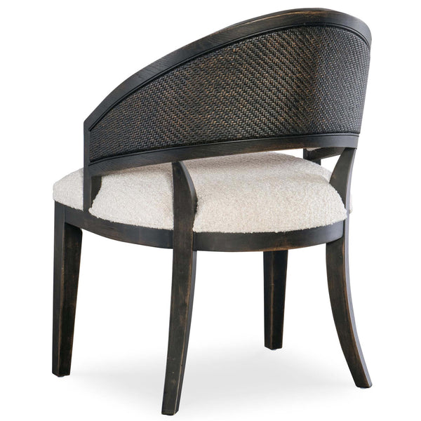 Home Fashion Retreat Cane Barrel Back Chair Black Sand Set Of 2