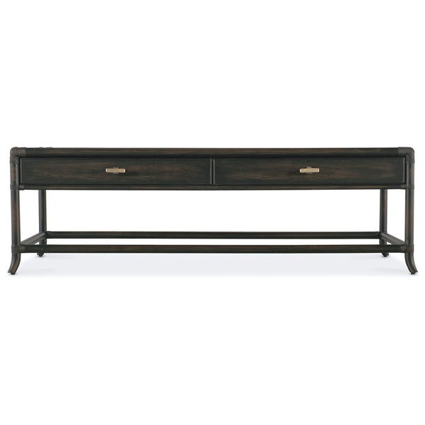 Home Fashion Retreat Pole Rattan Cocktail Table Black Sand