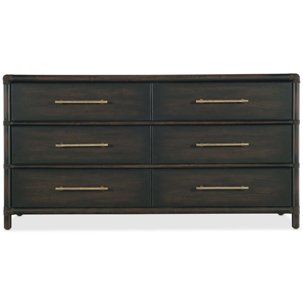 Home Fashion Retreat Pole Rattan Dresser Black Sand