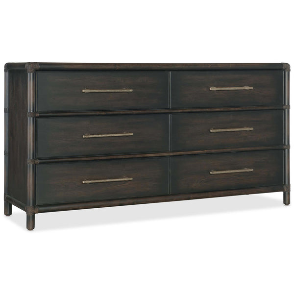 home fashion Retreat Pole Rattan Dresser Black Sand