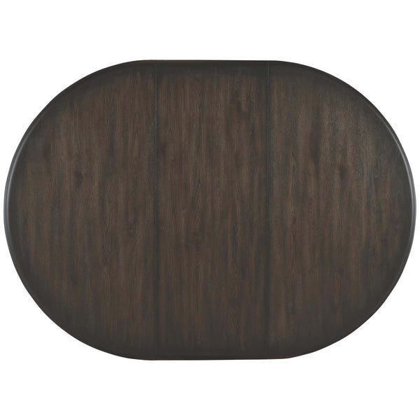 Home Fashion Retreat Pole Rattan Round Dining Table Black Sand