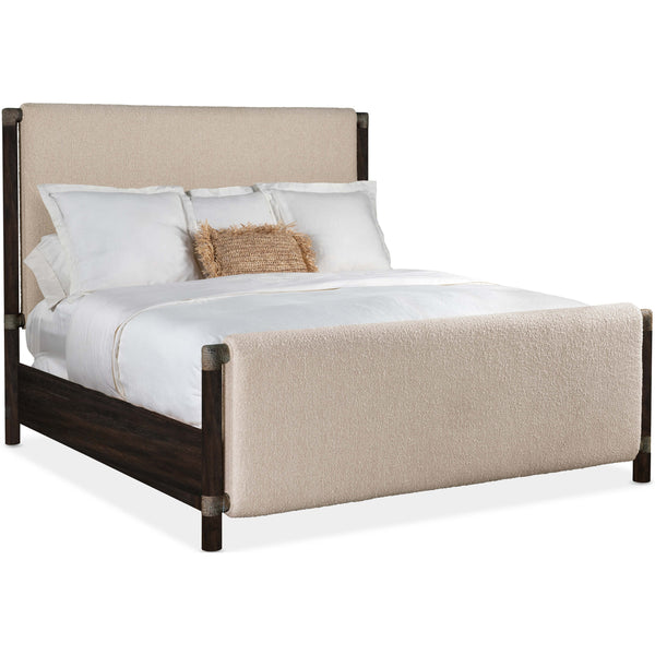 home fashion Retreat Upholstered Panel Bed Neo Cream/Black Sand