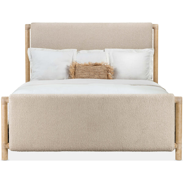 Home Fashion Retreat Upholstered Panel Bed Neo Cream/Dune