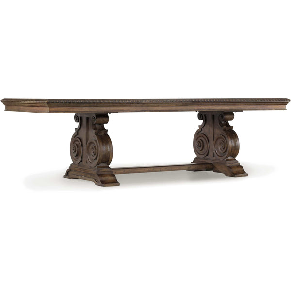 home fashion Rhapsody Rectangular Dining Table Rustic Walnut