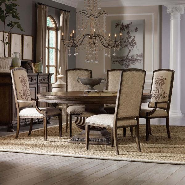 Home Fashion Rhapsody Round Dining Table Rustic Walnut