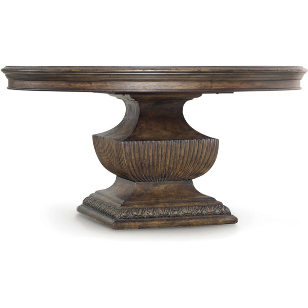 home fashion Rhapsody Round Dining Table Rustic Walnut
