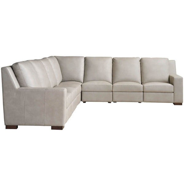 Home Fashion Rhodes Leather Power Motion Sectional Sahara Ash