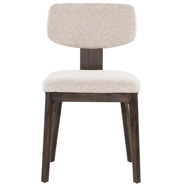 Home Fashion Rickett Dining Chair Dove Cream/Dark Brown Set Of 2