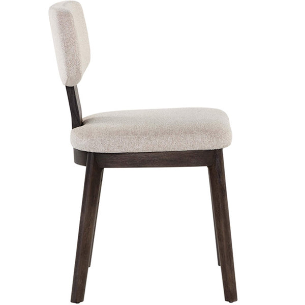 Home Fashion Rickett Dining Chair Dove Cream/Dark Brown Set Of 2