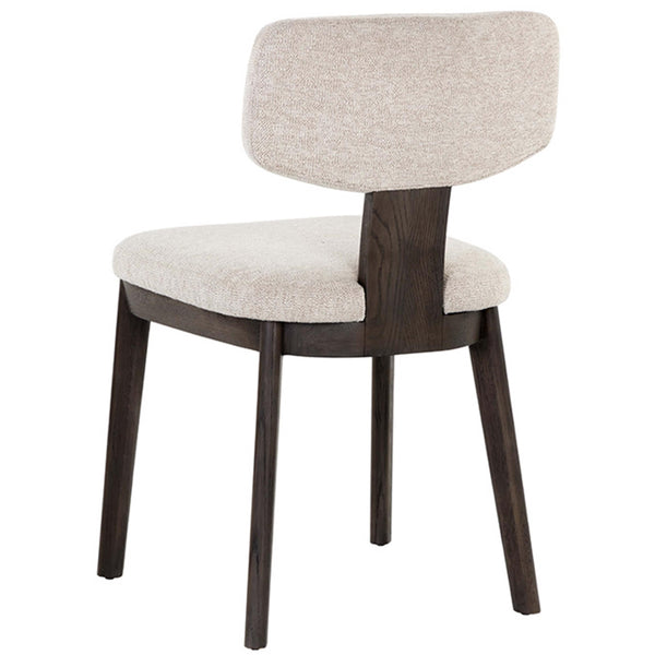 Home Fashion Rickett Dining Chair Dove Cream/Dark Brown Set Of 2