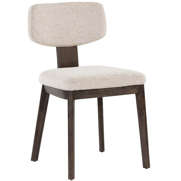home fashion Rickett Dining Chair Dove Cream/Dark Brown Set of 2