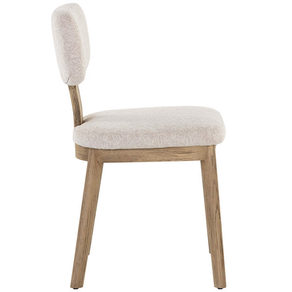 Home Fashion Rickett Dining Chair Dove Cream/Weathered Oak Set Of 2
