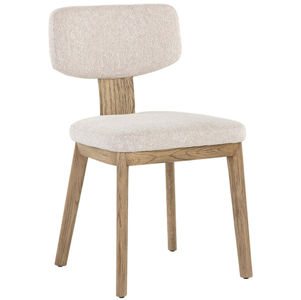 home fashion Rickett Dining Chair Dove Cream/Weathered Oak Set of 2