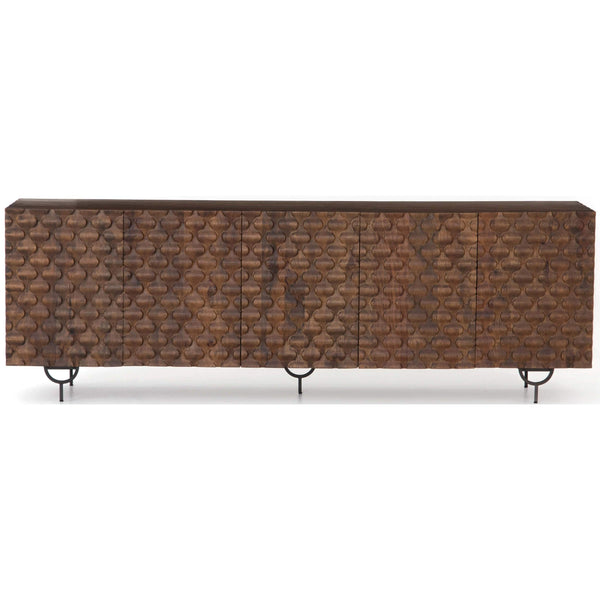 Home Fashion Rio Media Console Antique Brown By Four Hands