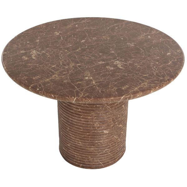 Home Fashion Riva Round Dining Table Mocha Marble Look