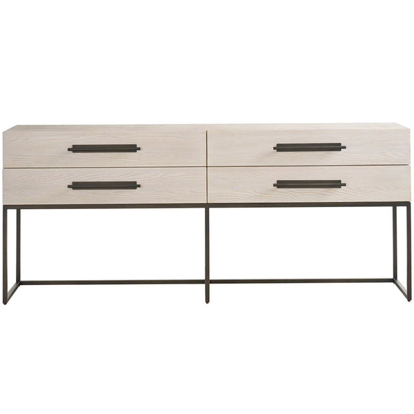 Home Fashion River Rock 4 Drawer Console Light Natural