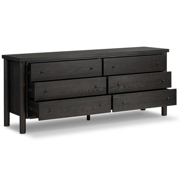 Home Fashion Roark 6 Drawer Dresser Ebony By Four Hands
