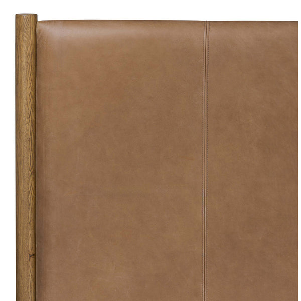 Home Fashion Roark Leather Bed Palermo Drift By Four Hands