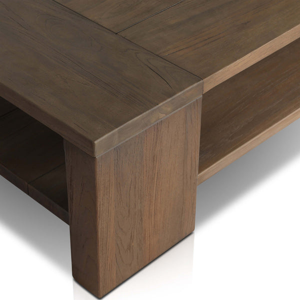 Home Fashion Roca Outdoor Coffee Table Stained Heritage Brown By Four Hands