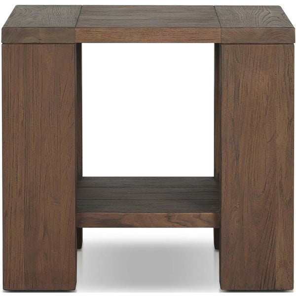 Home Fashion Roca Outdoor End Table Stained Heritage Brown By Four Hands
