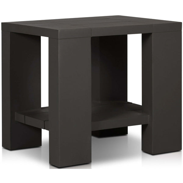 home fashion Roca Outdoor Metal End Table Bronze by Four Hands