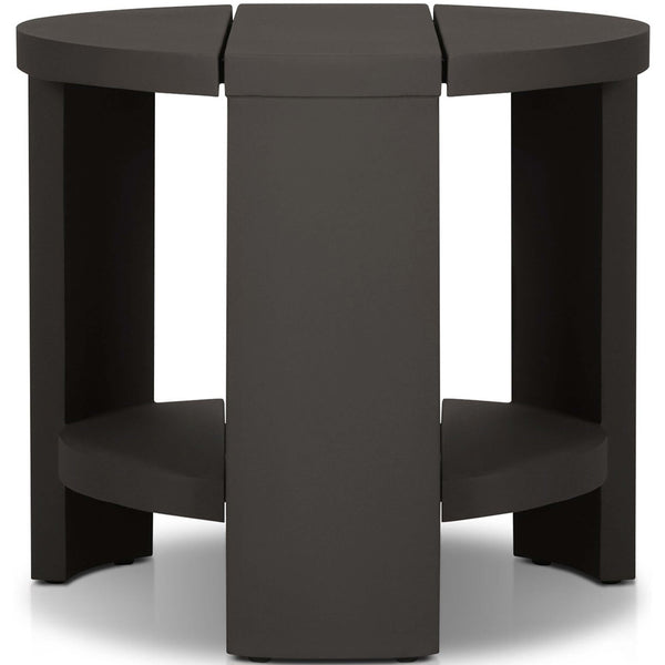 Home Fashion Roca Outdoor Round Metal End Table Bronze By Four Hands