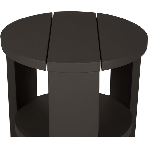 Home Fashion Roca Outdoor Round Metal End Table Bronze By Four Hands