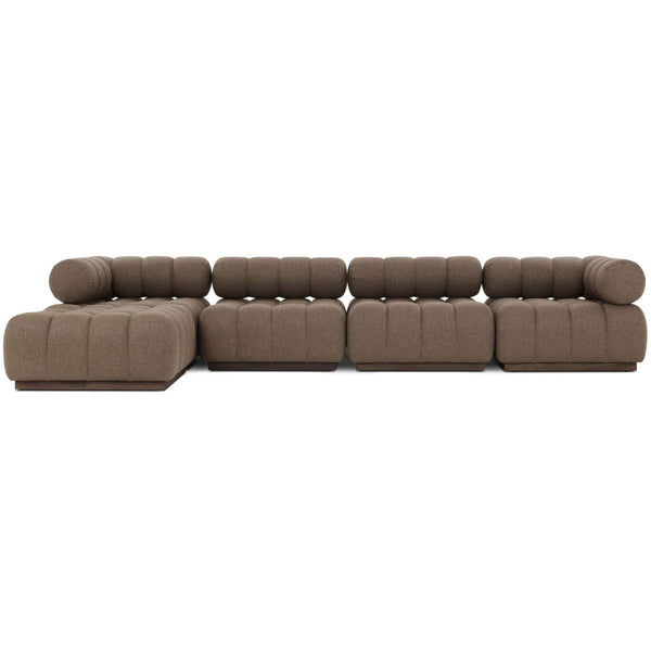 Home Fashion Roma 4 Piece Outdoor Sectional Ellor Brown By Four Hands