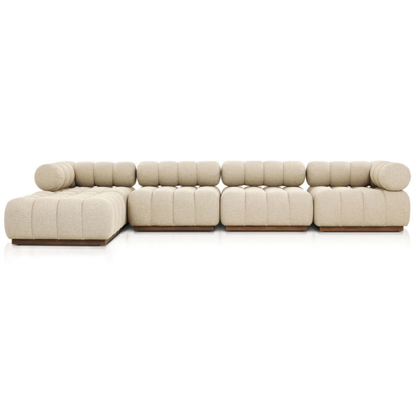 Home Fashion Roma 4 Piece Outdoor Sectional Hayes Cream By Four Hands